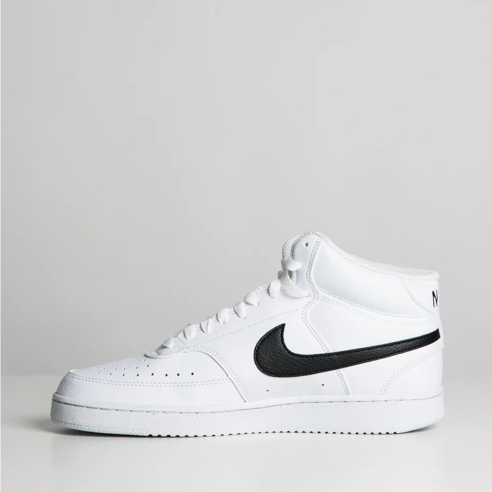 Nike Court Vision Mid Next Nature White Black Sneakers DN3577-101 Men's shoes - Picture 3 of 6